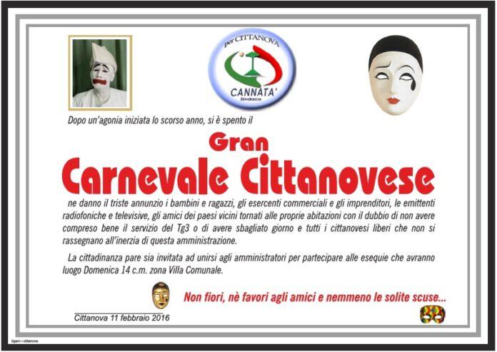 Cittanova secondo l opposizione è morto il Gran Carnevale Cittanovese